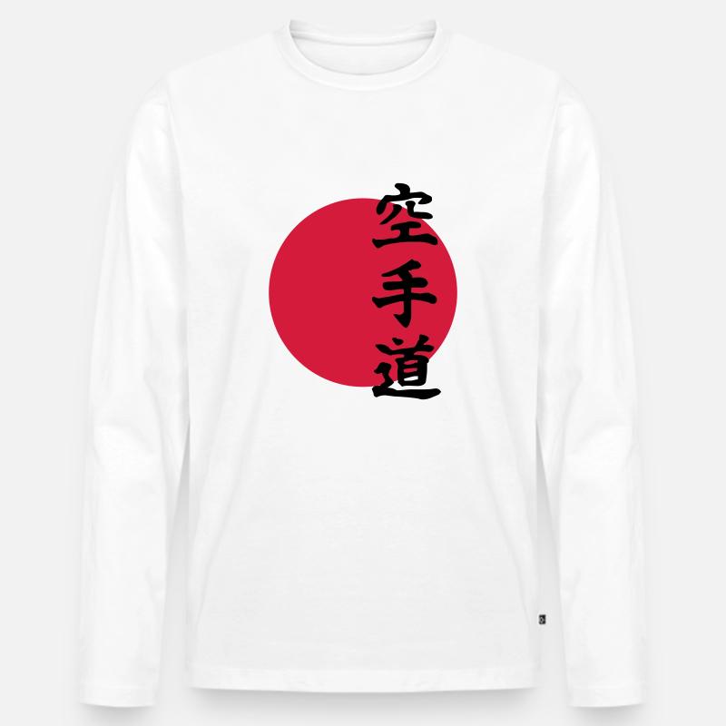 karate - Männer Premium Bio Langarmshirt - Weiß