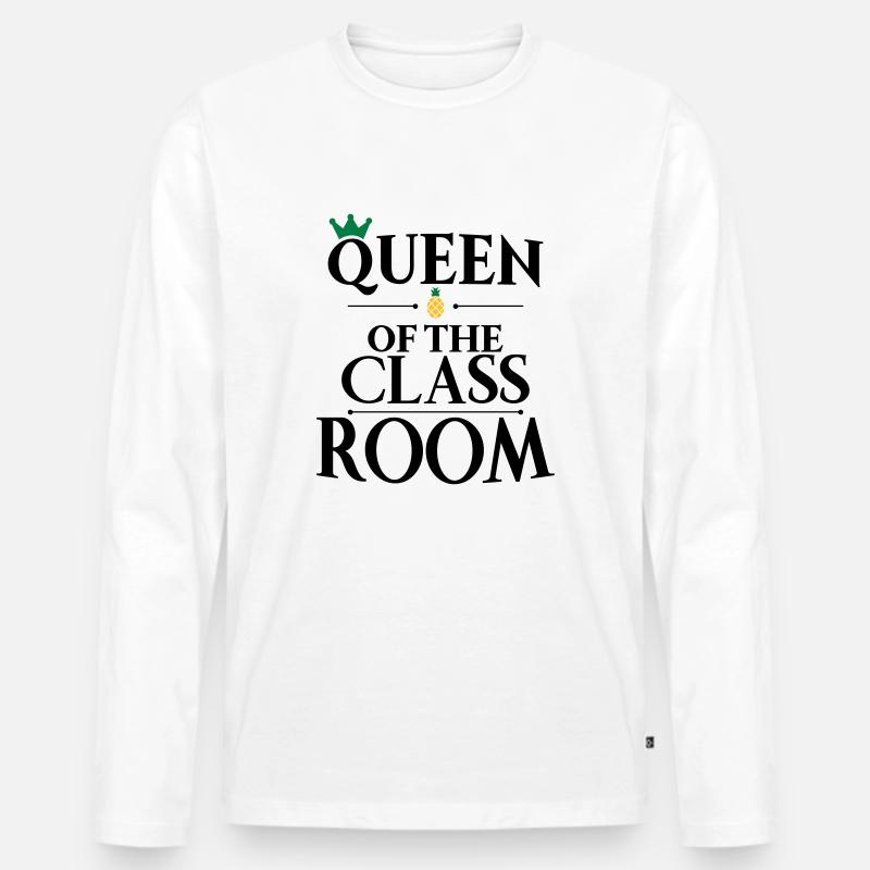 Schule - Männer Premium Bio Langarmshirt - Weiß