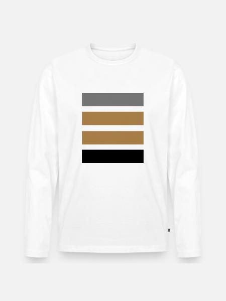 Stripes yellow - Men's Premium Organic Long Sleeve Shirt - white