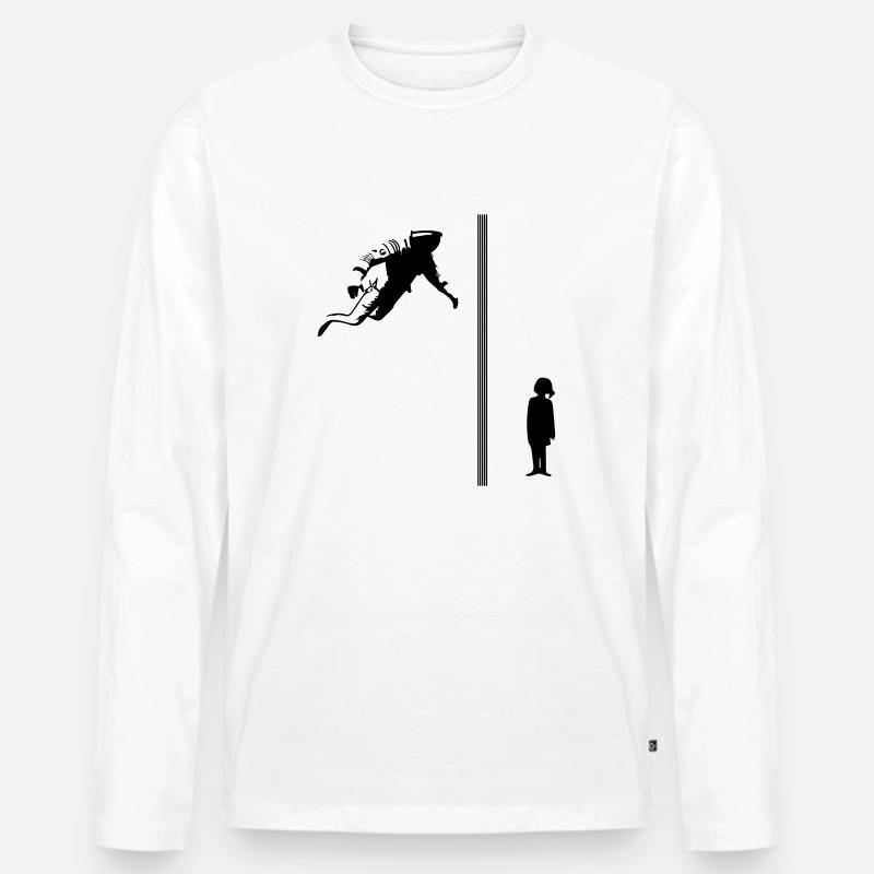 Interstellar_Murph - Männer Premium Bio Langarmshirt - Weiß