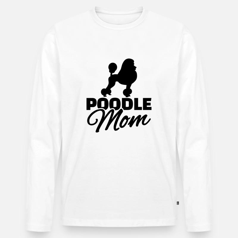 Pudel - Männer Premium Bio Langarmshirt - Weiß
