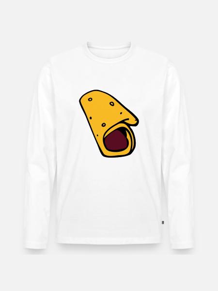 burrito pancake pancake sausage - Men's Premium Organic Long Sleeve Shirt - white