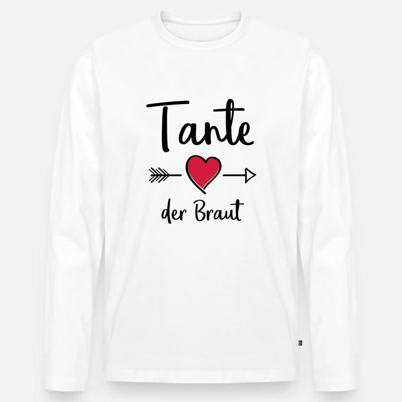 tante der braut - Männer Premium Bio Langarmshirt - Weiß