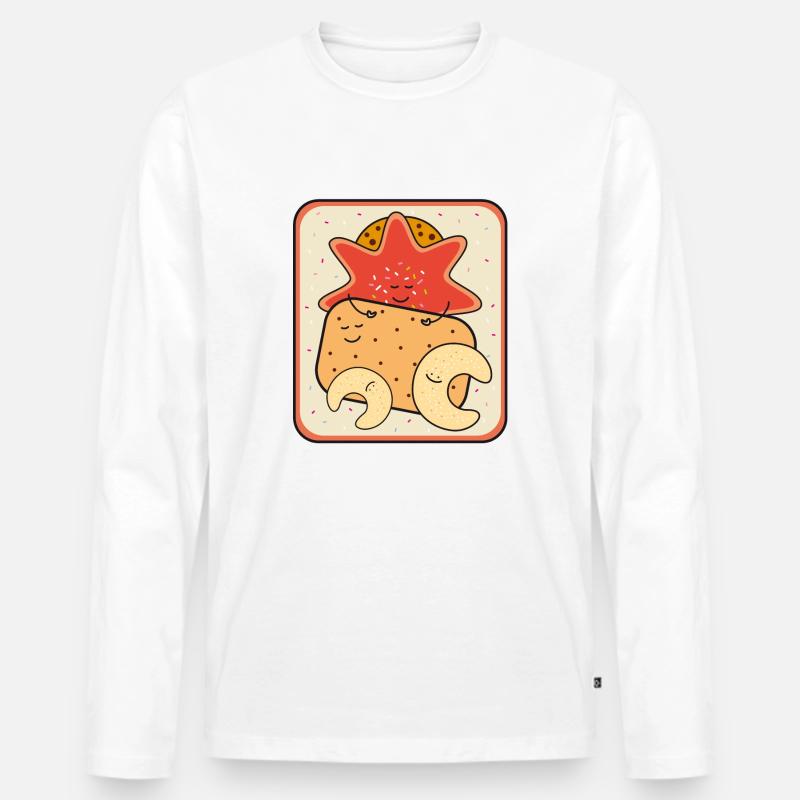 Weihnachtskeksdose - Männer Premium Bio Langarmshirt - Weiß