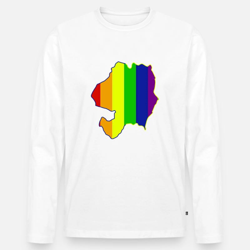 Wicklow Stolz - Männer Premium Bio Langarmshirt - Weiß