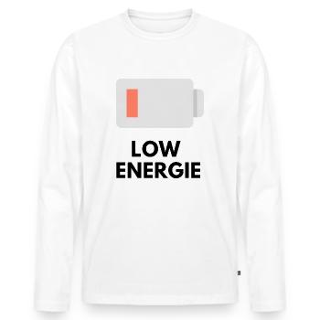 Low Energy - Men's Premium Organic Long Sleeve Shirt - white - Front - Nico (187cm)