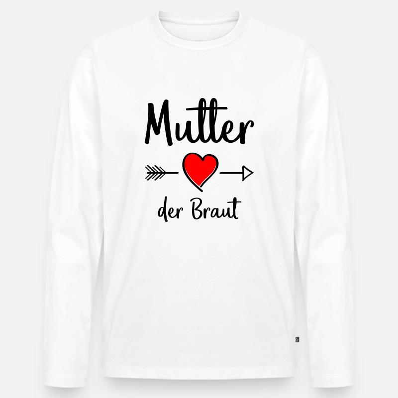 mutter der braut - Männer Premium Bio Langarmshirt - Weiß