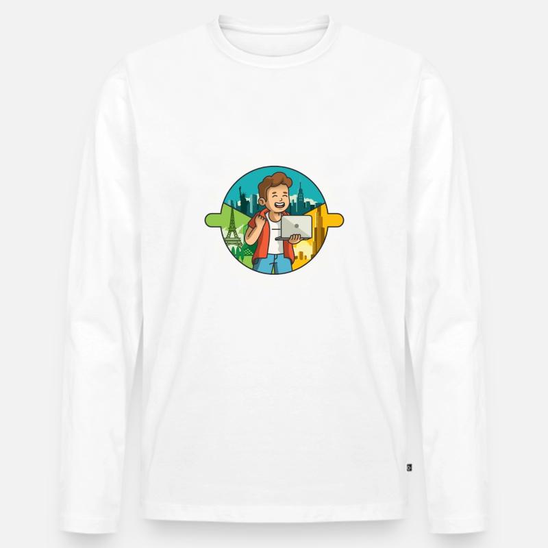 Wenn du den Code kontrollierst, kontrollierst du die Welt - Männer Premium Bio Langarmshirt - Weiß