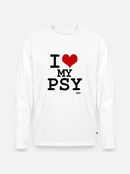i love my psy - Men's Premium Organic Long Sleeve Shirt - white