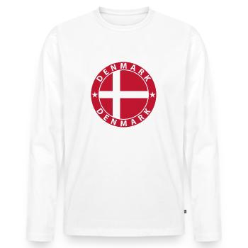Danemark - T-shirt manches longues Premium bio Homme - blanc - Devant - Nico (187cm)