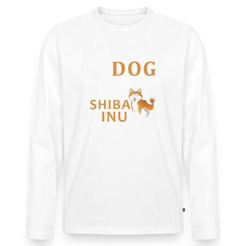 Mein Shiba Inu kein Fuchs - Männer Premium Bio Langarmshirt - Weiß - Vorne - Nico (187cm)