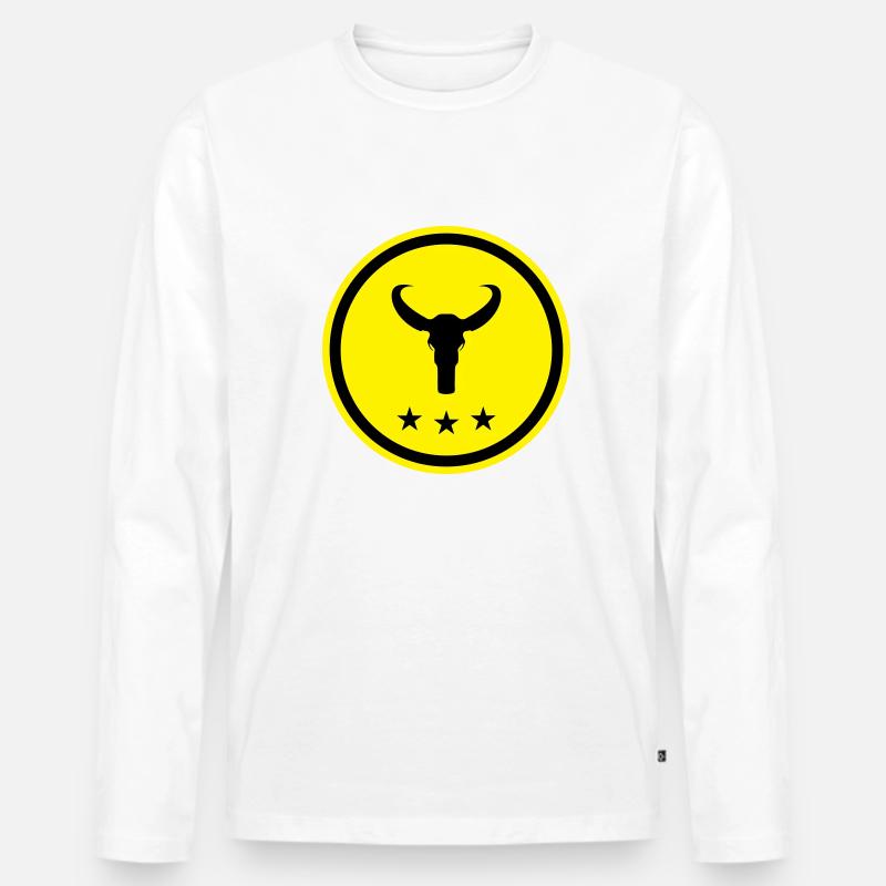 Bulle Skelett - Männer Premium Bio Langarmshirt - undefined