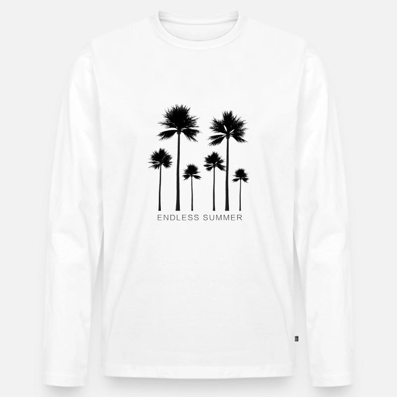 Endless summer black - Männer Premium Bio Langarmshirt - Weiß