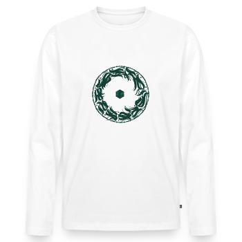 Tasbih - Männer Premium Bio Langarmshirt - Weiß - Vorne - Nico (187cm)