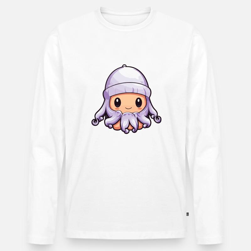 Octopus Winter Octopus Comic - Men's Premium Organic Long Sleeve Shirt - undefined