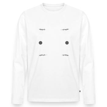 Brother Superhero - Men's Premium Organic Long Sleeve Shirt - white - Front - Nico (187cm)