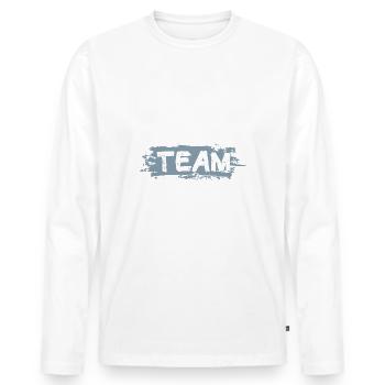L’équipe MMA - T-shirt manches longues Premium bio Homme - blanc - Devant - Nico (187cm)