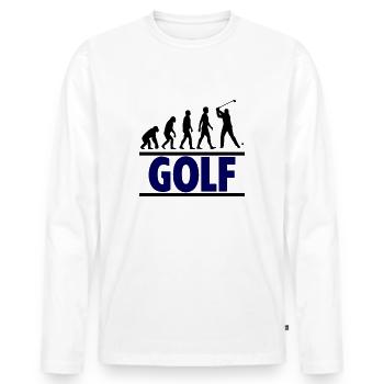 Golf Évolution Sport Swing - T-shirt manches longues Premium bio Homme - blanc - Devant - Nico (187cm)