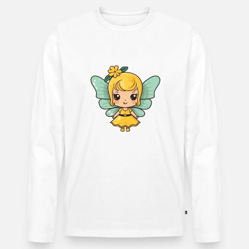 Fee Comic Niedlich - Männer Premium Bio Langarmshirt - undefined