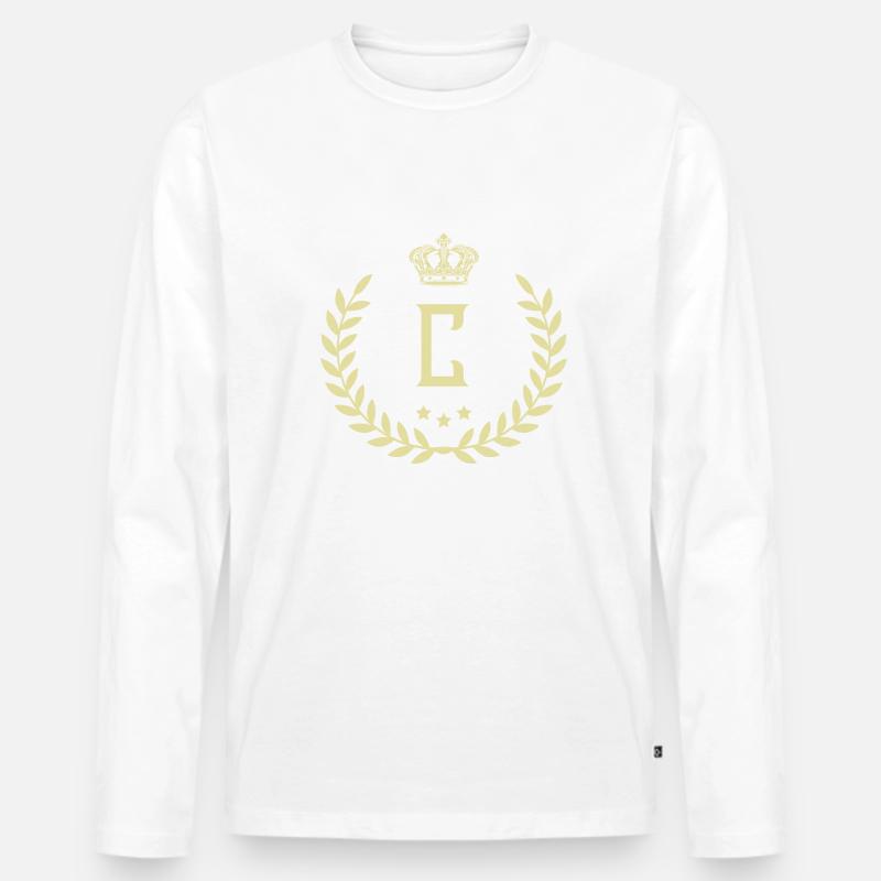 C Buchstabe Kranz - Männer Premium Bio Langarmshirt - undefined