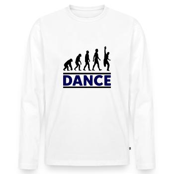 Tanz Evolution Break Hip-Hop - Männer Premium Bio Langarmshirt - Weiß - Vorne - Nico (187cm)