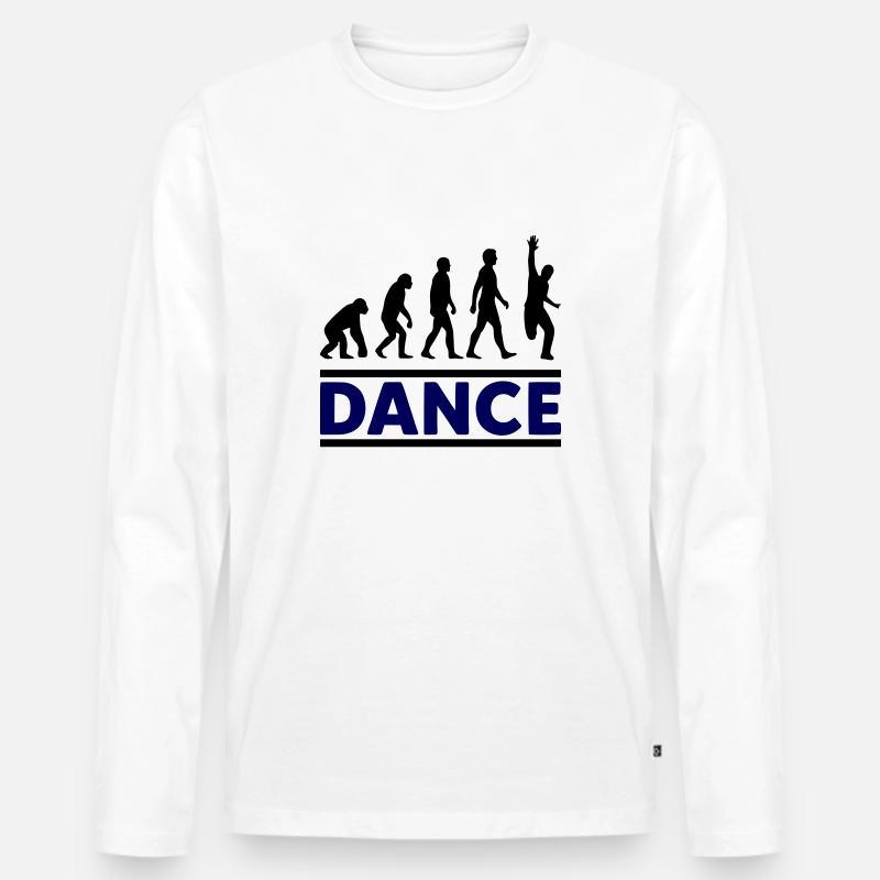 Tanz Evolution Break Hip-Hop - Männer Premium Bio Langarmshirt - Weiß