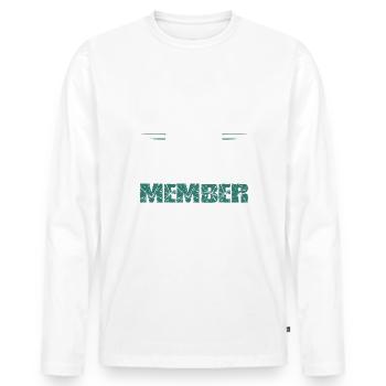 Dancing Team - Männer Premium Bio Langarmshirt - Weiß - Vorne - Nico (187cm)
