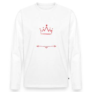 Martin - T-shirt manches longues Premium bio Homme - blanc - Devant - Nico (187cm)