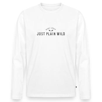TOUT SIMPLEMENT SAUVAGE - T-shirt manches longues Premium bio Homme - blanc - Devant - Nico (187cm)