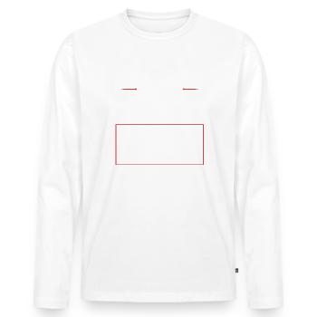 Drinking Crew - Männer Premium Bio Langarmshirt - Weiß - Vorne - Nico (187cm)