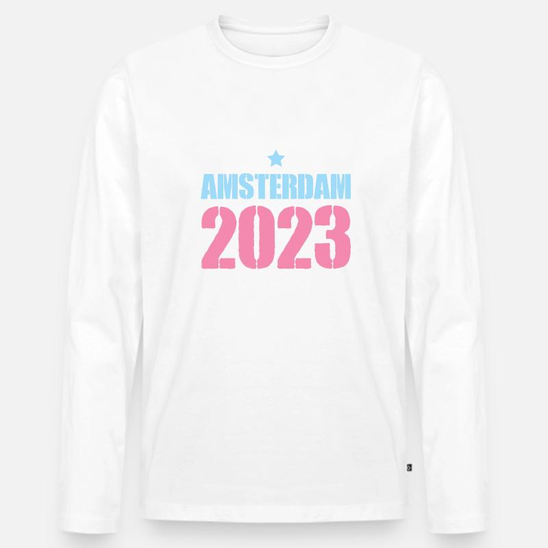 Amsterdam 2023 - Männer Premium Bio Langarmshirt - undefined