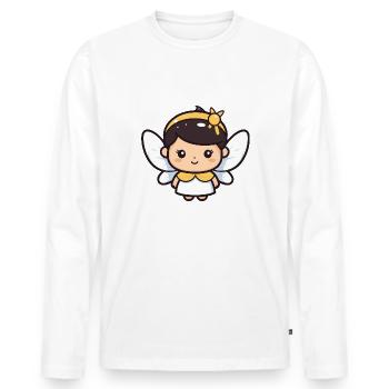 Fairy Cute Fairy Tale - Men's Premium Organic Long Sleeve Shirt - white - Front - Nico (187cm)