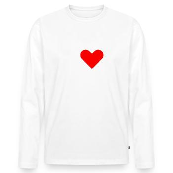 I love dad - Men's Premium Organic Long Sleeve Shirt - white - Front - Nico (187cm)