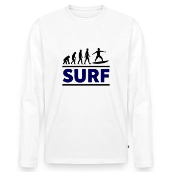 Surf Evolution - Männer Premium Bio Langarmshirt - Weiß - Vorne - Nico (187cm)