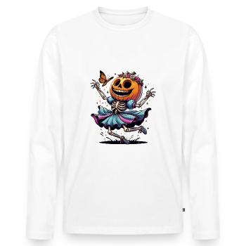 Drôle de princesse d’Halloween - T-shirt manches longues Premium bio Homme - blanc - Devant - Nico (187cm)