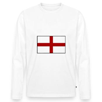 angleterre - T-shirt manches longues Premium bio Homme - blanc - Devant - Nico (187cm)
