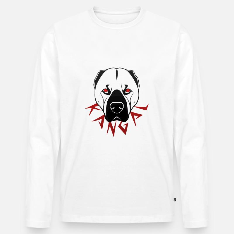 Kangal - Männer Premium Bio Langarmshirt - Weiß
