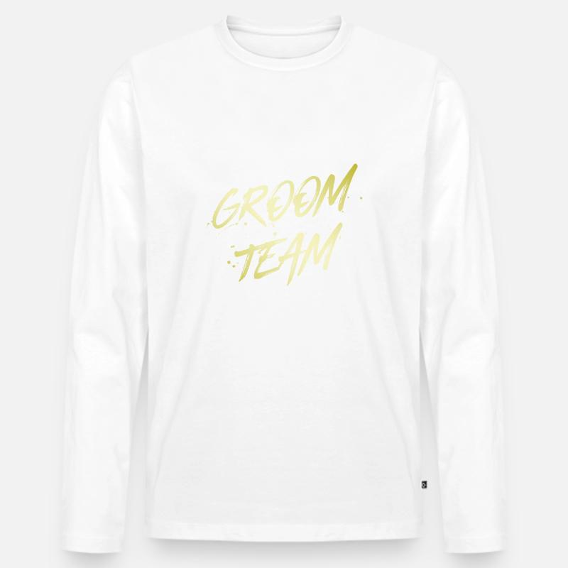 Groom Team - Männer Premium Bio Langarmshirt - undefined