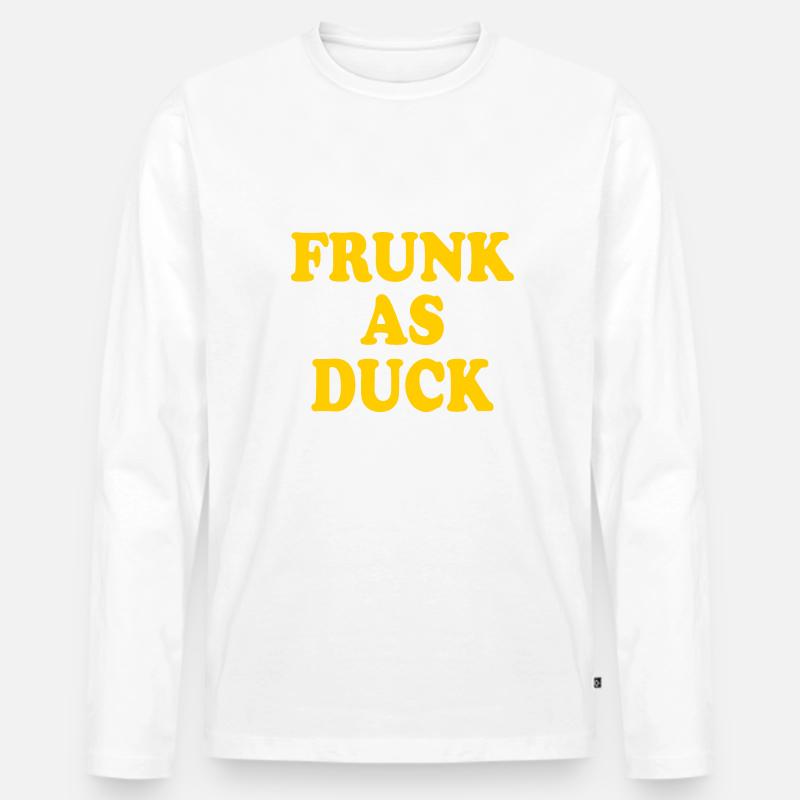 Frunk as duck - Männer Premium Bio Langarmshirt - Weiß