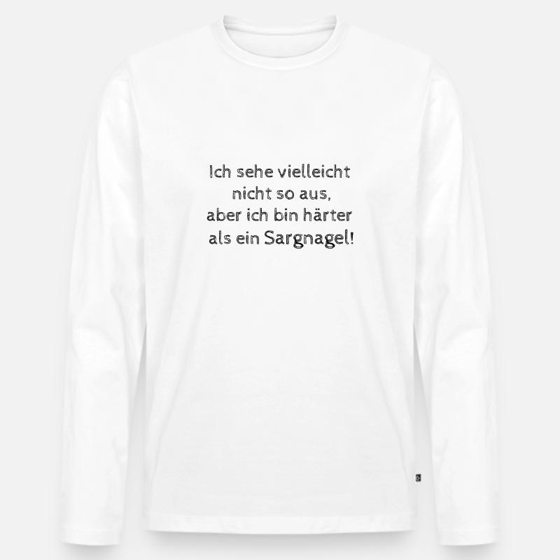 Sargnagel - Männer Premium Bio Langarmshirt - Weiß
