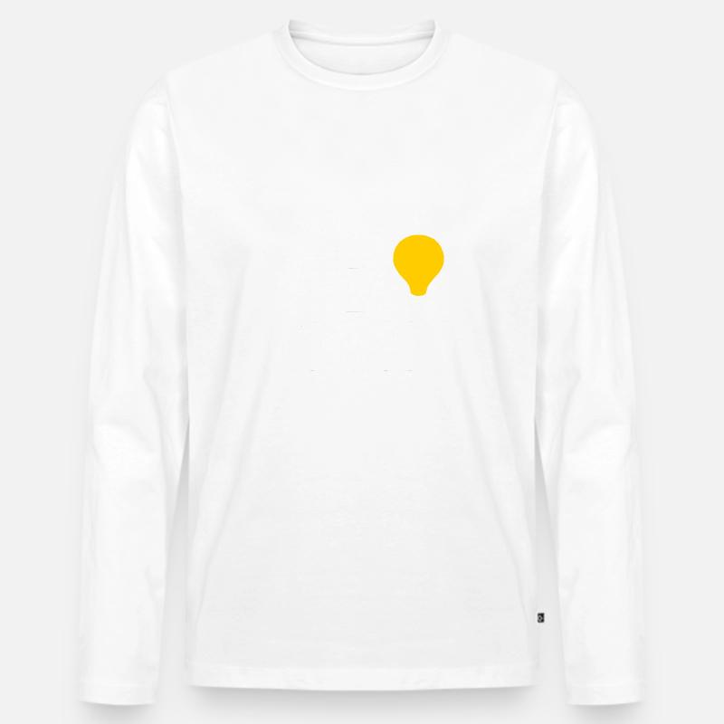 Be the light - Männer Premium Bio Langarmshirt - Weiß