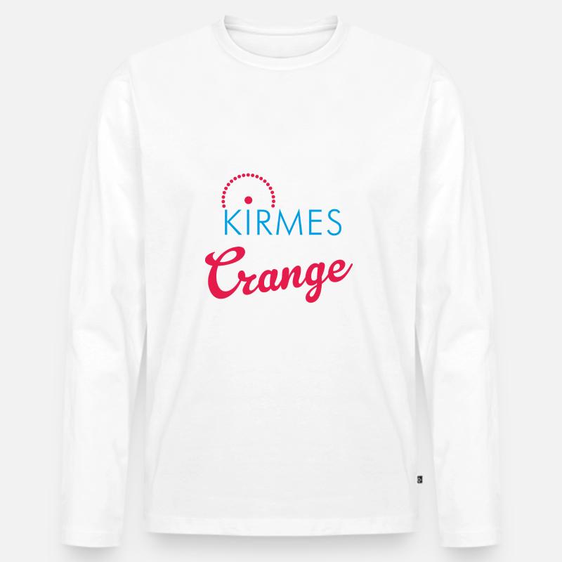 Kirmes Crange - Männer Premium Bio Langarmshirt - Weiß