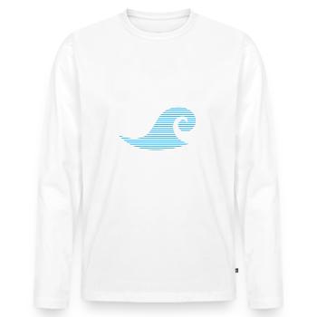 Le mâle de mer - Mer - T-shirt manches longues Premium bio Homme - blanc - Devant - Nico (187cm)