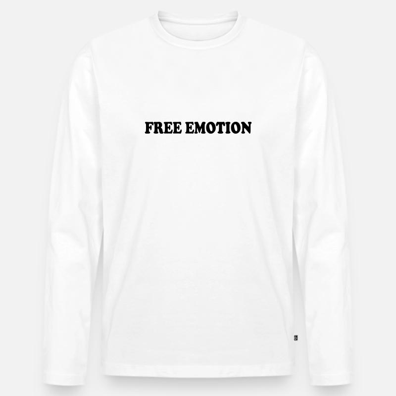 Free emotion - Männer Premium Bio Langarmshirt - Weiß