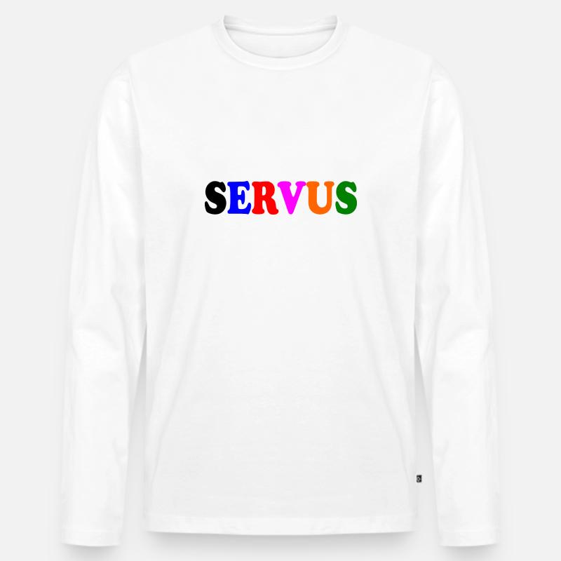 Servus - Männer Premium Bio Langarmshirt - Weiß
