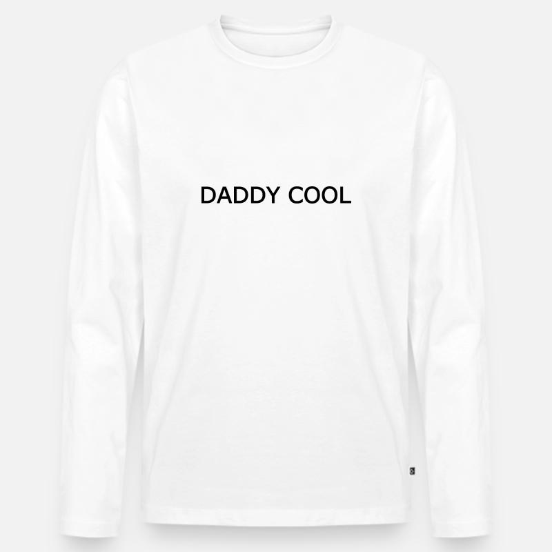 Daddy cool - Männer Premium Bio Langarmshirt - Weiß