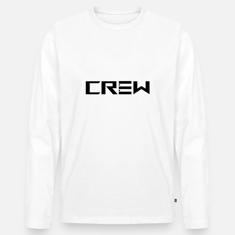 Crew Team Staff - Männer Premium Bio Langarmshirt - Weiß