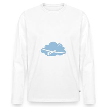 Gliders in thermals - glider pilots - Men's Premium Organic Long Sleeve Shirt - white - Front - Nico (187cm)
