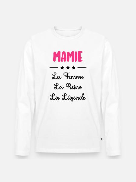 Großmütter / Oma / Mami / Großmutter / Mamy - Männer Premium Bio Langarmshirt - Weiß