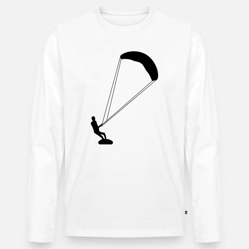 Kitesurf - Kiter - Männer Premium Bio Langarmshirt - Weiß